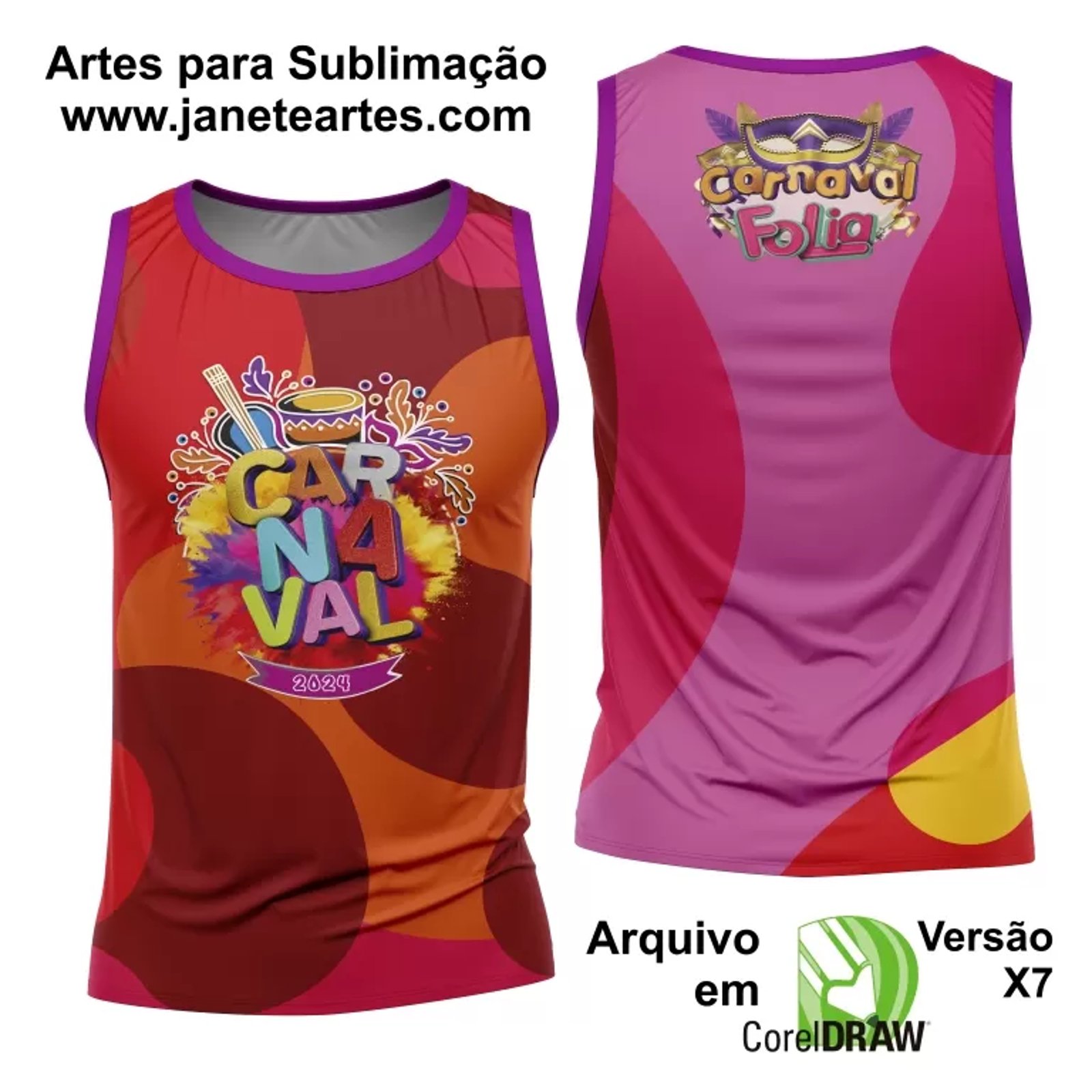 Arte Camisa Bloco Abadá Sublimação Carnaval 2025 - Modelo 110