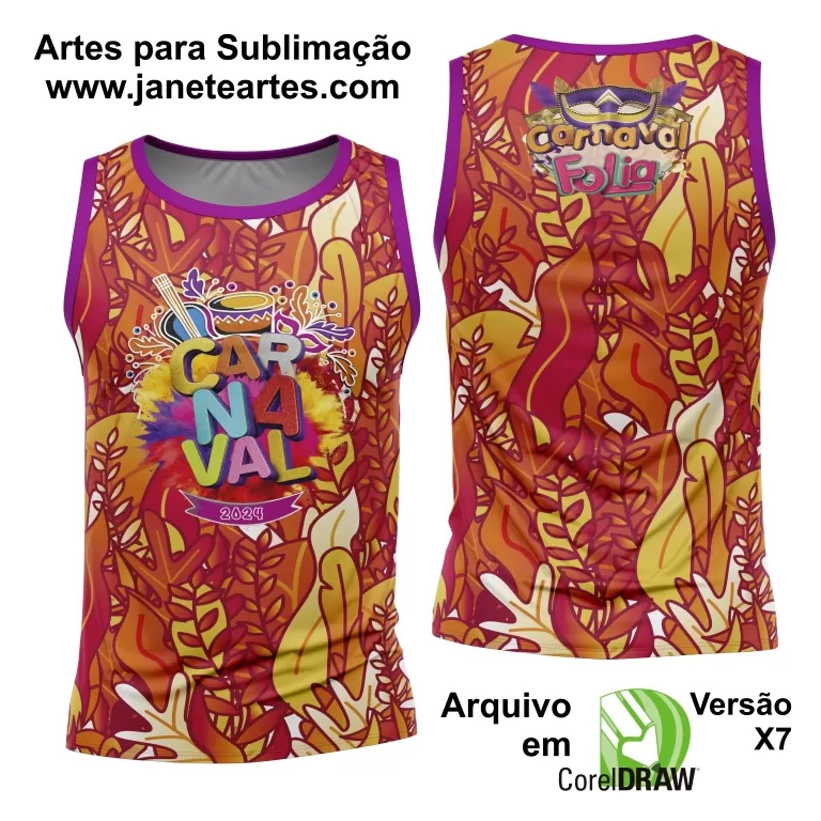 Arte Camisa Bloco Abadá Sublimação Carnaval 2025 - Modelo 111
