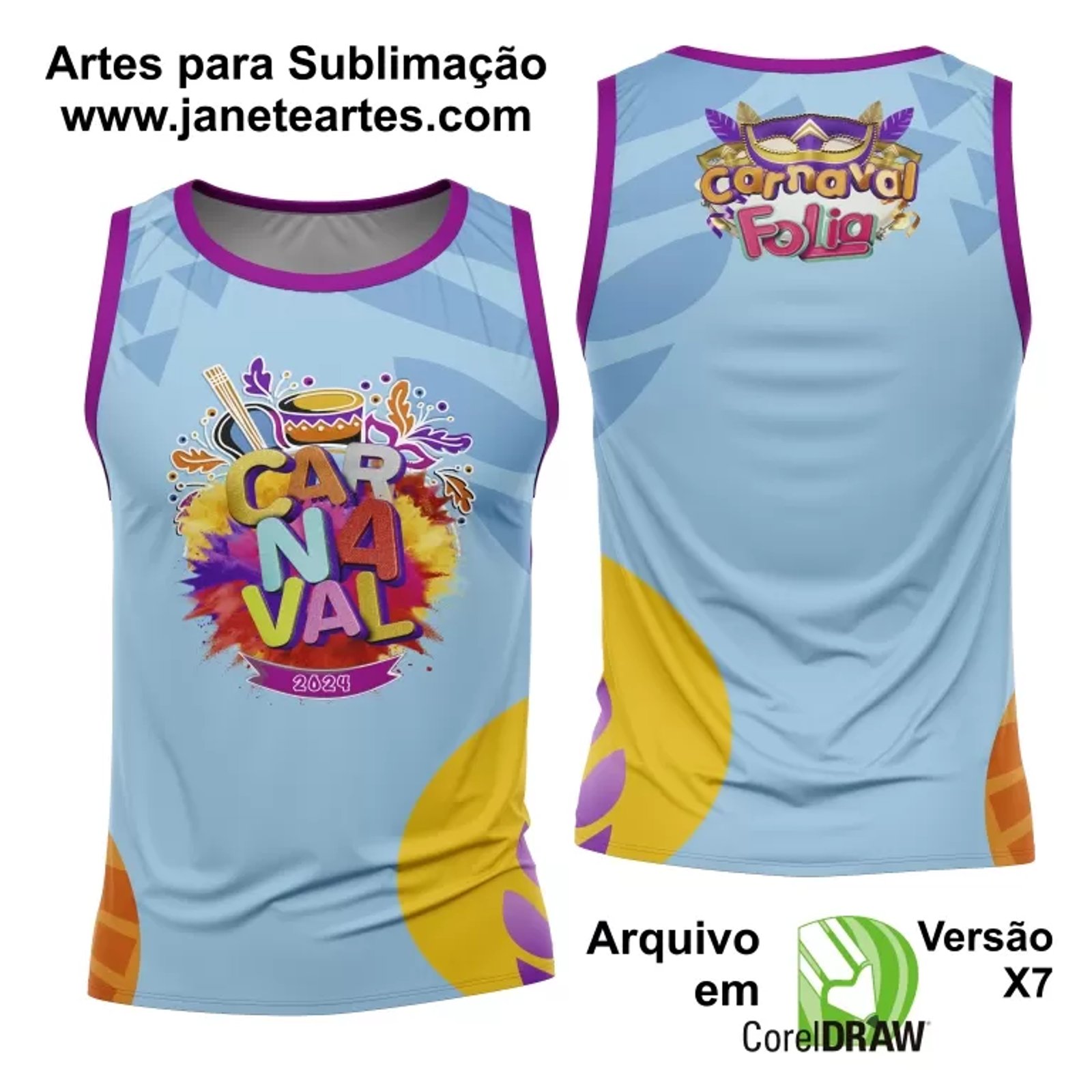 Arte Camisa Bloco Abadá Sublimação Carnaval 2025 - Modelo 123