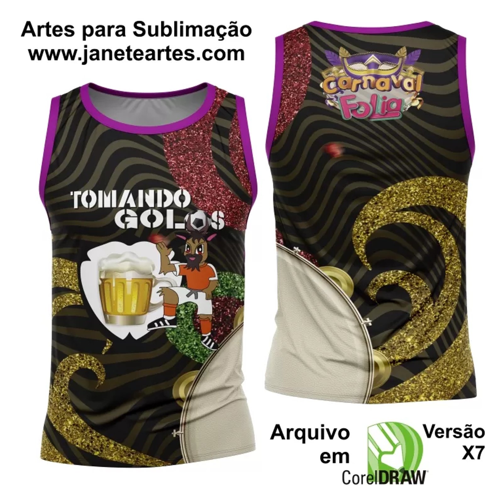 Arte Camisa Bloco Abadá Sublimação Carnaval 2025 - Modelo 131