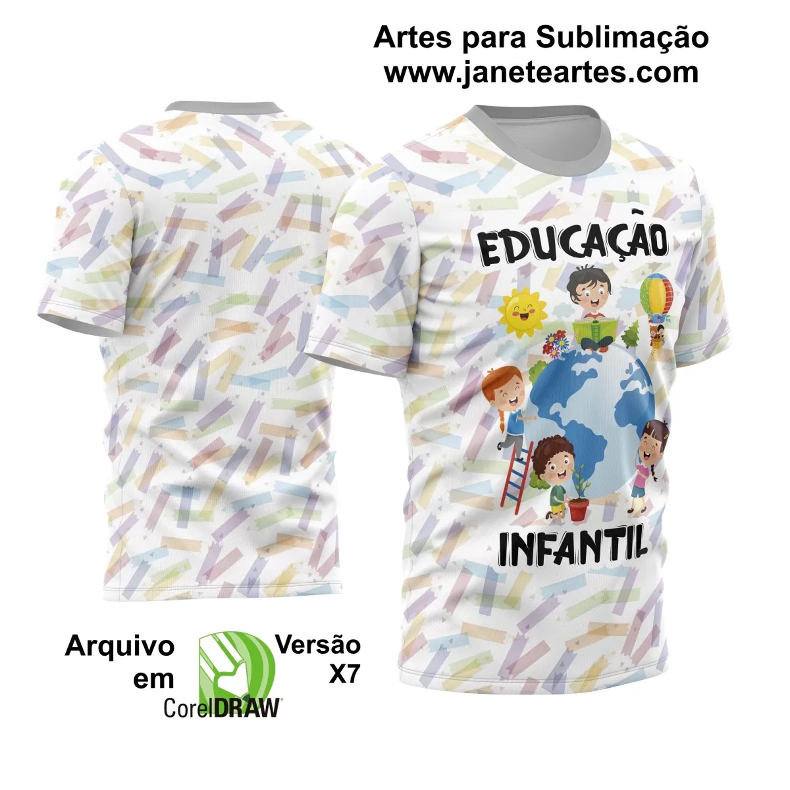 Nova Coleção de Estampas Vetoriais para Camisas de Professora 2024 - Modelo 06
