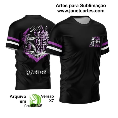 Arte Vetor Estampa Camisa Terceirão Astronauta 2024 - Modelo 01