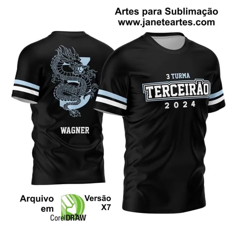 Arte Vetor Estampa Camisa Terceirão Dragão 2024 - Modelo 02
