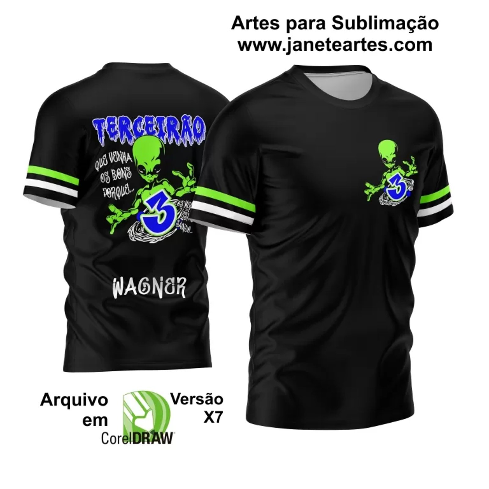 Arte Vetor Estampa Camisa Terceirão Alien 2024 - Modelo 01