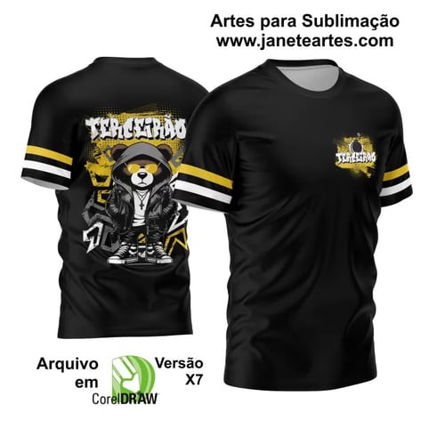 Arte Vetor Estampa Camisa Terceirão Urso 2024 - Modelo 02