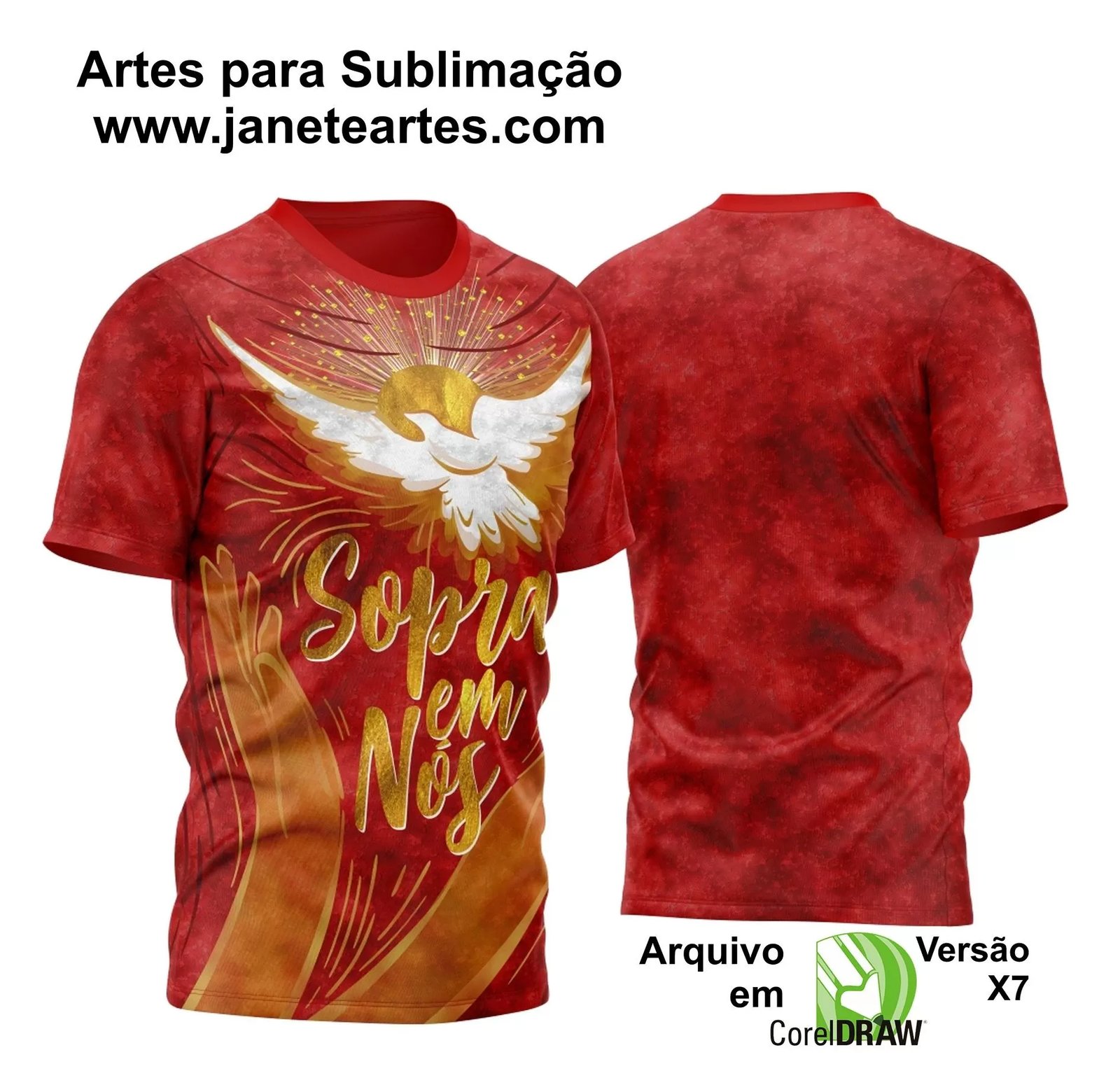 Arte Vetor Camisa Religião - Crisma | Modelo 10