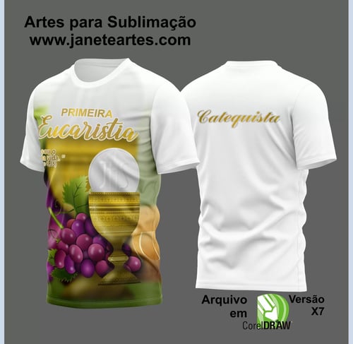 Arte Vetor Camisa Religião - Eucaristia | Modelo 11