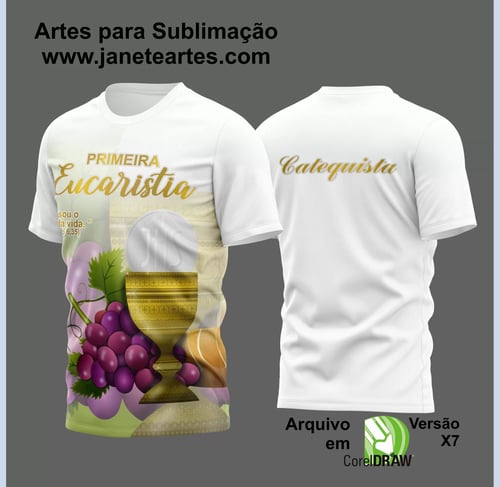 Arte Vetor Camisa Religião - Eucaristia | Modelo 12