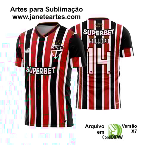 Arte Vetor Camisa São Paulo Reserva 2024 - 2025
