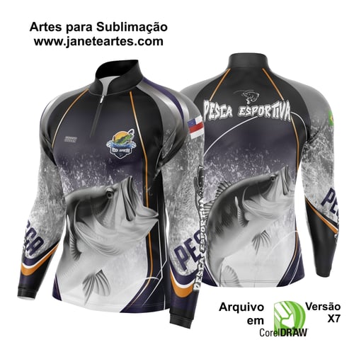 Arte Vetor Camisa Pesca Esportiva | Modelo 03