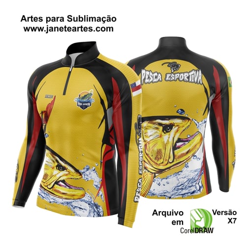 Arte Vetor Camisa Pesca Esportiva | Modelo 10