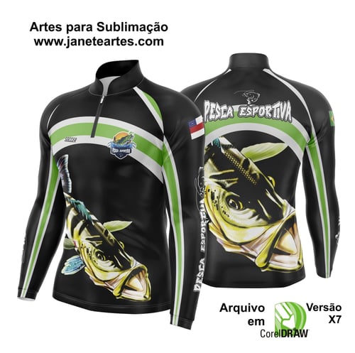 Arte Vetor Camisa Pesca Esportiva | Modelo 14