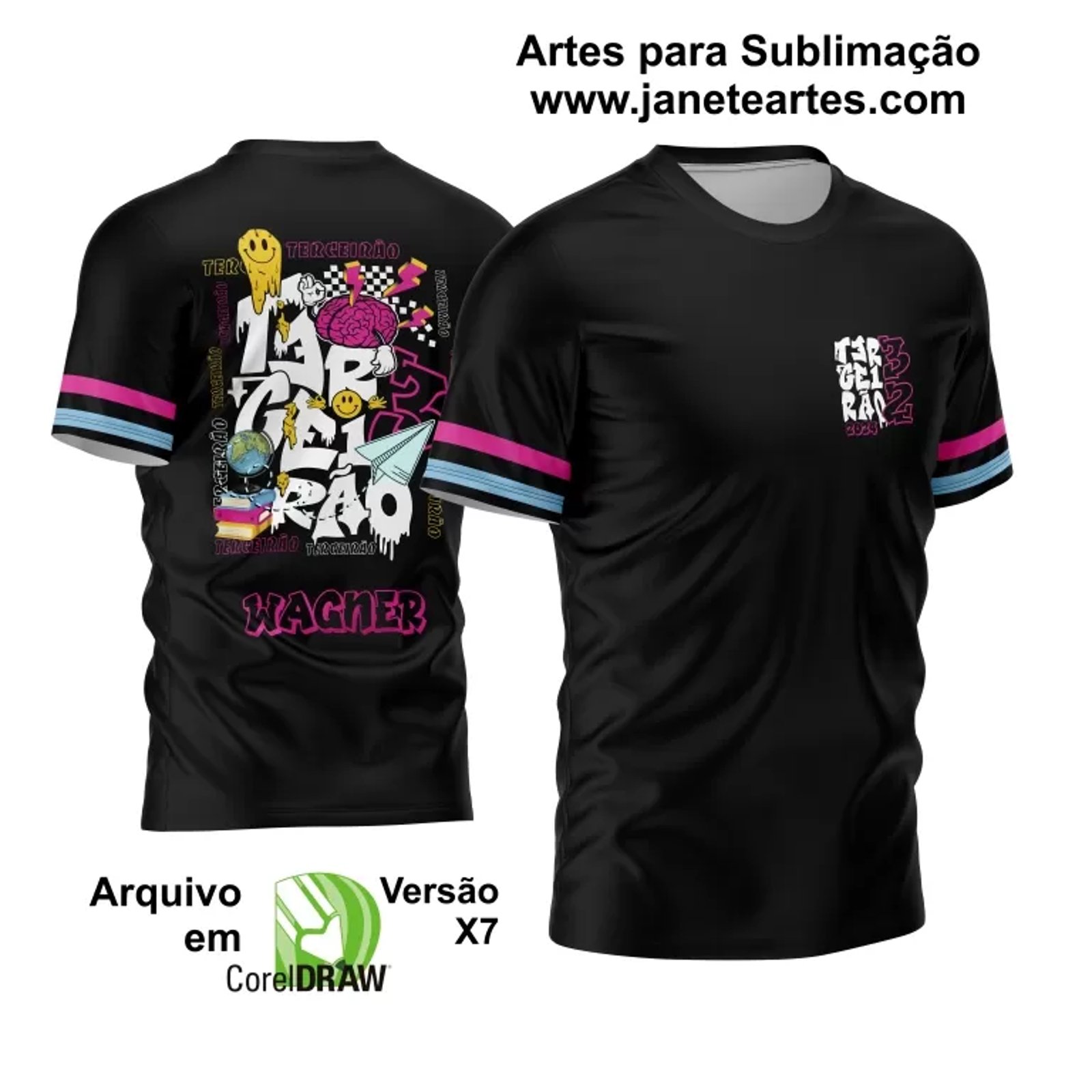 Arte Vetor Camisa Terceirão 2024 Avião