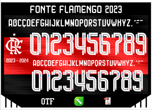 Fonte Flamengo 2023 - 2024 - TTF - CDR - PDF Fonte Flamengo 2023 - 2024 - TTF - CDR - PDF