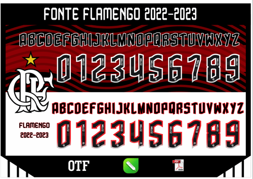Fonte Flamengo 2022 - 2023 - TTF - CDR - PDF Fonte Flamengo 2022 - 2023 - TTF - CDR - PDF