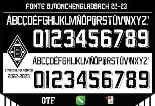 fonte do B.Monchengladbach 2022 - 2023