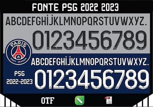 Fonte do PSG Away 2022 - 2023 Fonte do PSG Away 2022 - 2023