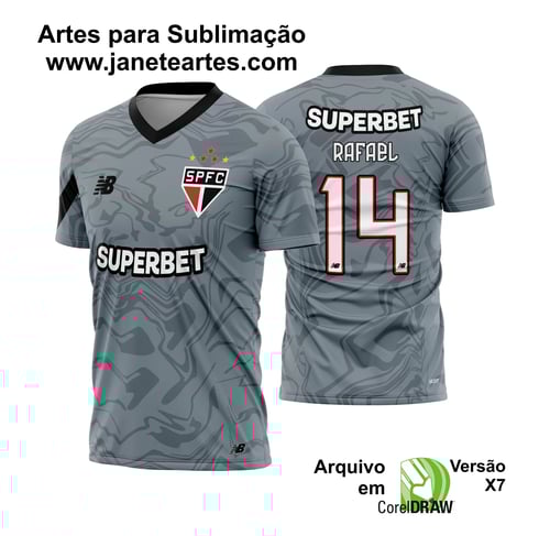 Arte Vetor Camisa São Paulo Goleiro 2024 - 2025 Arte Vetor Camisa São Paulo Goleiro 2024 - 2025