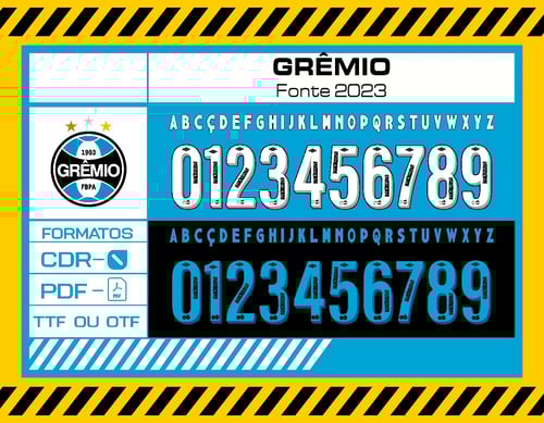 Fonte Grêmio Umbro 2023 - 2024 - CDR - PDF - TTF Fonte Grêmio Umbro 2023 - 2024 - CDR - PDF - TTF
