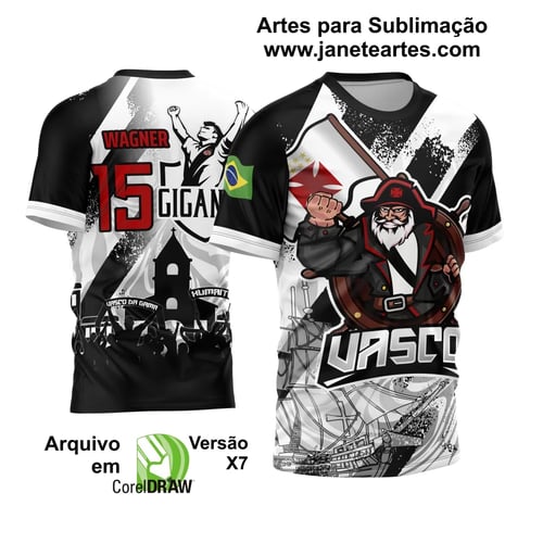 Arte Vetor Camisa Vasco 2024 Personalizada Modelo 01