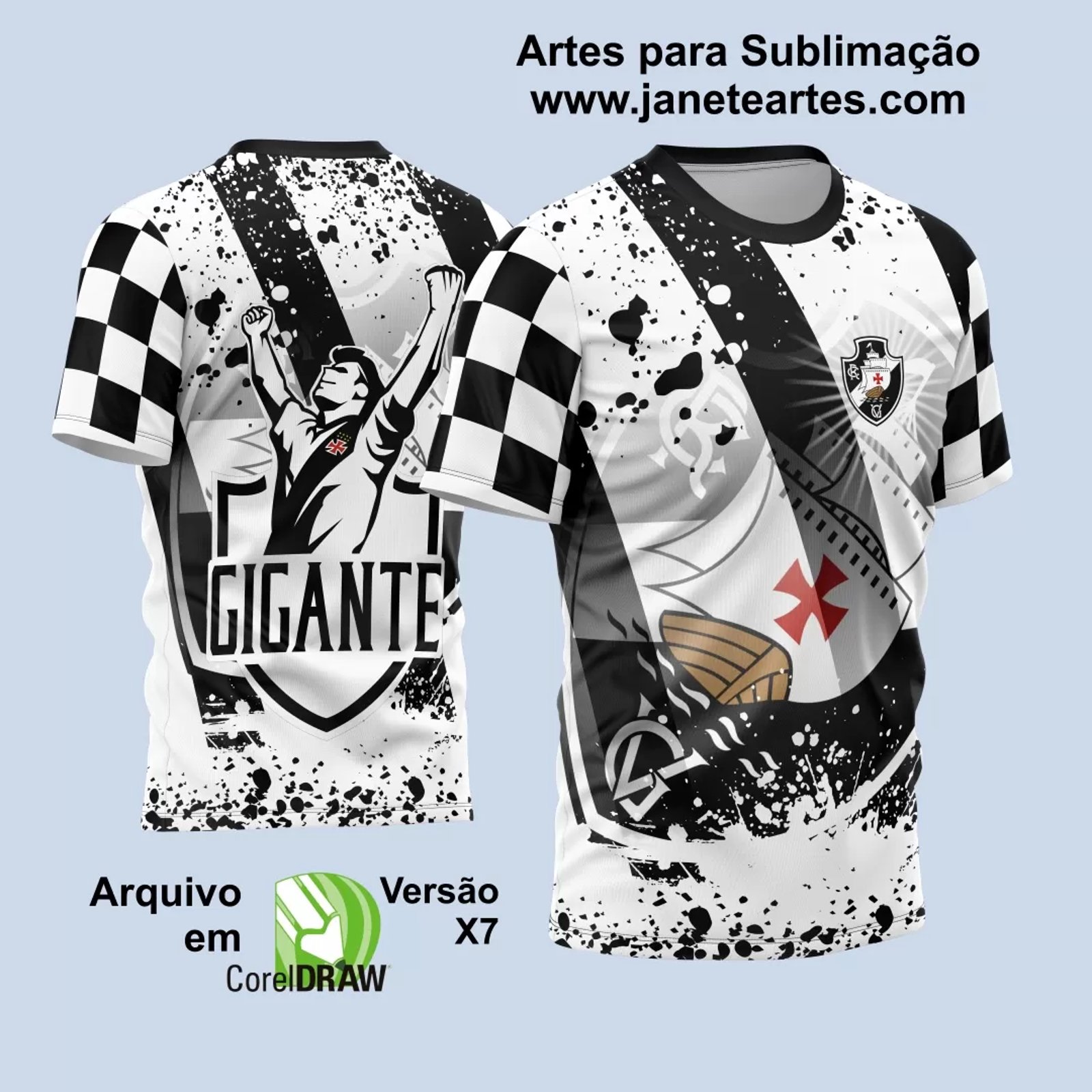 Arte Vetor Camisa Vasco 2024 Personalizada Modelo 04