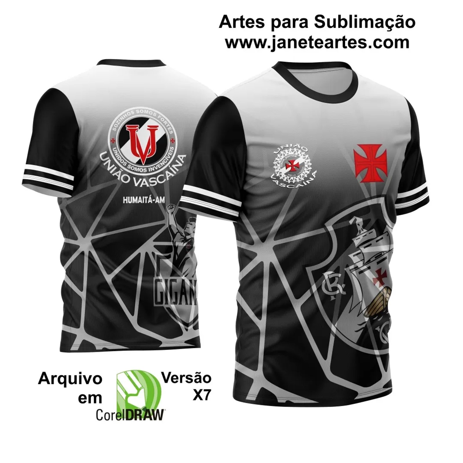 Arte Vetor Camisa Vasco 2024 Personalizada Modelo 04