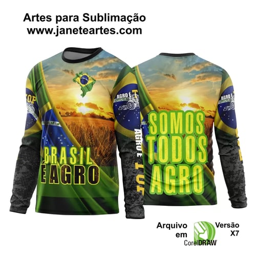 Arte Estampa Camisa Agro 2024 Modelo 11 Manga Longa