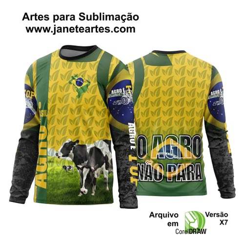 Arte Estampa Camisa Agro 2024 Manga Longa - Modelo 12