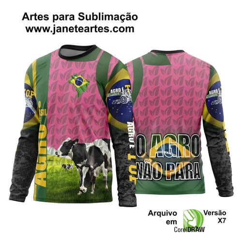 Arte Estampa Camisa Agro 2024 Manga Longa - Modelo 13