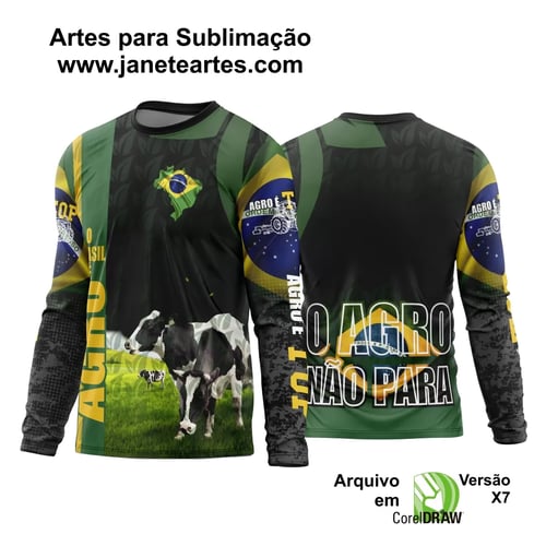 Arte Estampa Camisa Agro 2024 Manga Longa - Modelo 14
