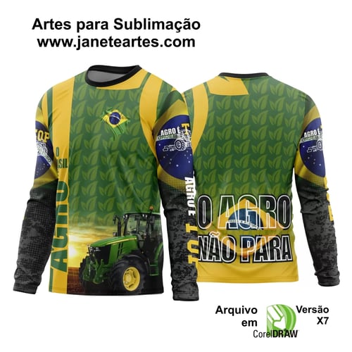Arte Estampa Camisa Agro 2024 Manga Longa - Modelo 15