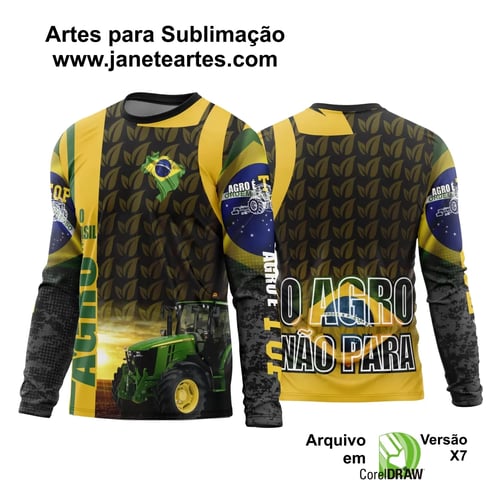 Arte Estampa Camisa Agro 2024 Manga Longa - Modelo 16