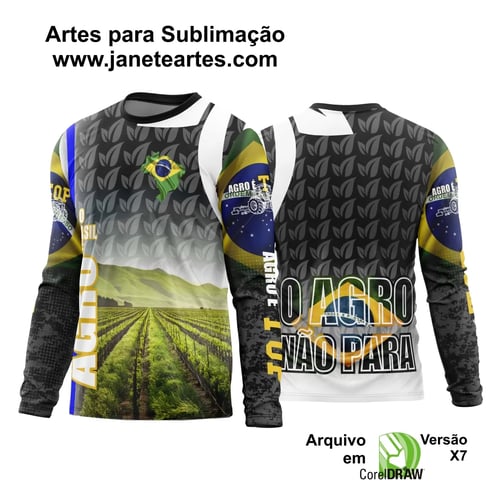 Arte Estampa Camisa Agro 2024 Manga Longa - Modelo 21