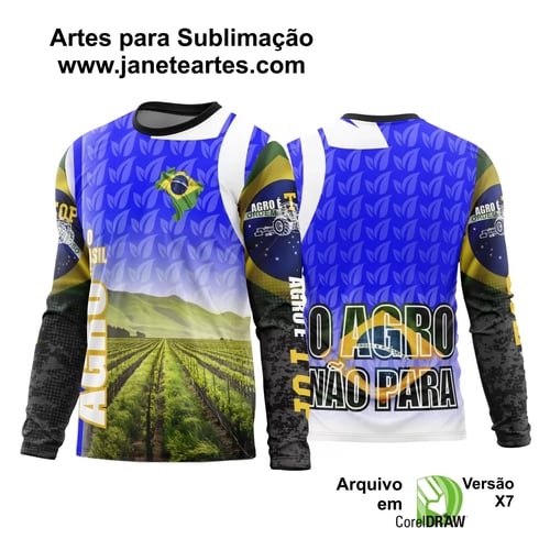 Arte Estampa Camisa Agro 2024 Manga Longa - Modelo 22
