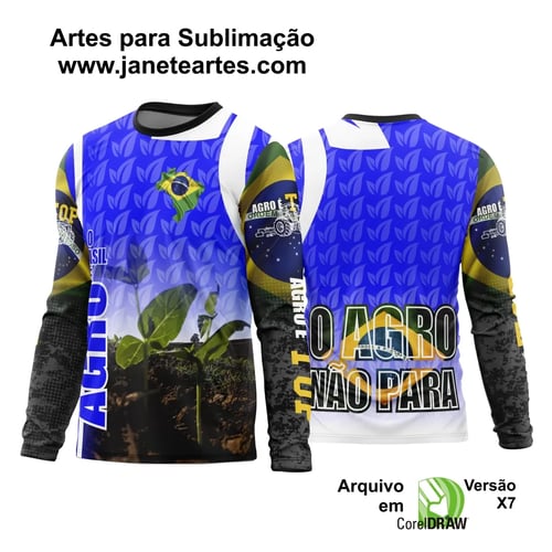 Arte Estampa Camisa Agro 2024 Manga Longa - Modelo 25