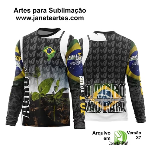 Arte Estampa Camisa Agro 2024 Manga Longa - Modelo 26