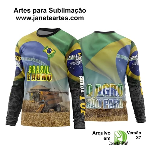 Arte Estampa Camisa Agro 2024 Manga Longa - Modelo 28