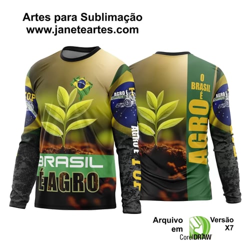 Arte Estampa Camisa Agro 2024 Manga Longa - Modelo 29