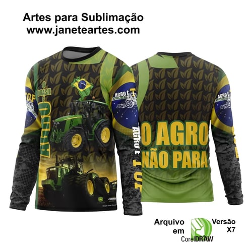 Arte Estampa Camisa Agro 2024 Manga Longa - Modelo 30