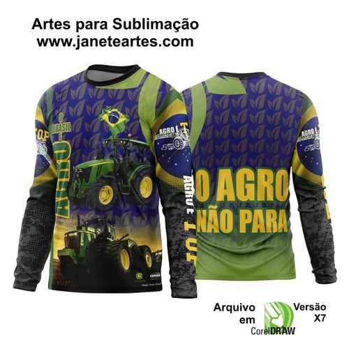 Arte Estampa Camisa Agro 2024 Manga Longa - Modelo 31