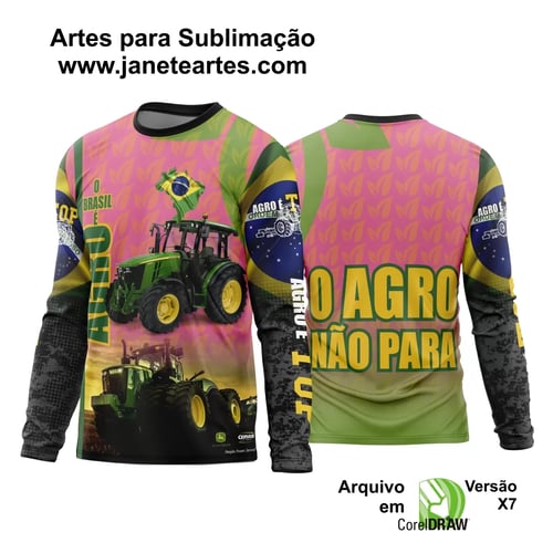 Arte Estampa Camisa Agro 2024 Manga Longa - Modelo 32