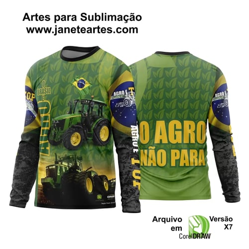 Arte Estampa Camisa Agro 2024 Manga Longa - Modelo 33