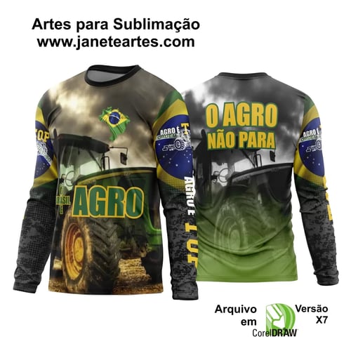 Arte Estampa Camisa Agro 2024 Manga Longa - Modelo 34
