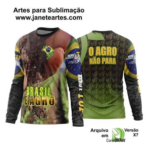 Arte Estampa Camisa Agro 2024 Manga Longa - Modelo 35