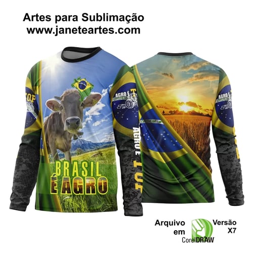 Arte Estampa Camisa Agro 2024 Manga Longa - Modelo 36