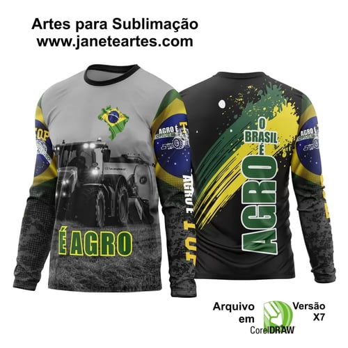 Arte Estampa Camisa Agro 2024 Manga Longa - Modelo 37