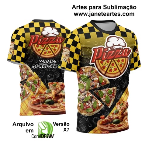 Arte Estampa Camisa Profissão Pizzaria 2024 - Modelo 03