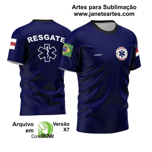 Arte Estampa Camisa Bombeiro Resgate 2024 - Modelo 01