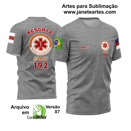 Arte Estampa Camisa Bombeiro Resgate 2024 - Modelo 02