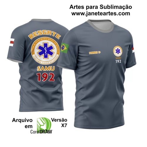 Arte Estampa Camisa Bombeiro Resgate 2024 - Modelo 03